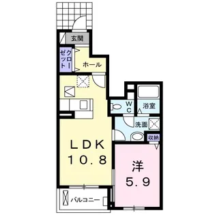 リルシア Ⅰ【1階】の間取り
