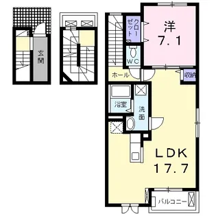 やまと.M【3階】の間取り