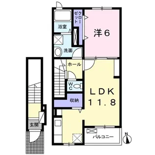 フォレスト Ⅱ【2階】の間取り
