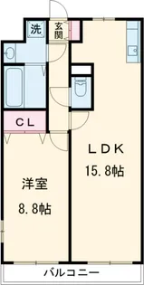 壱番館元今泉【4階】の間取り