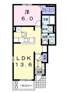 LaTourKAIZAWA Ⅴ【1階】の間取り