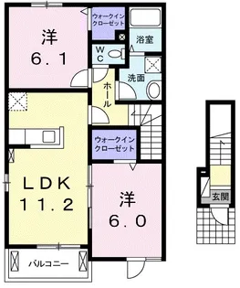 ヴィラーリエージュB【2階】の間取り