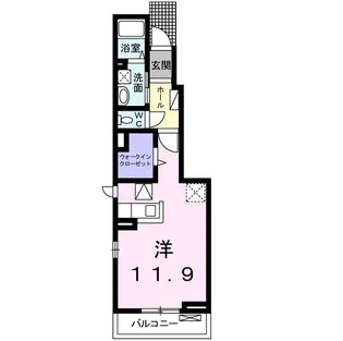 エルヴィエント【1階】の間取り