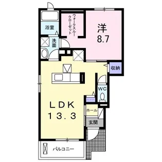 カーサ・キアーロⅠ【1階】の間取り