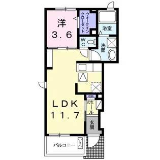 カーサ ドマーニ【1階】の間取り