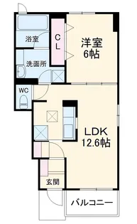 ラ・プリマヴェーラ梅森坂【1階】の間取り