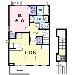 エスポワールⅠ【2階】の間取り