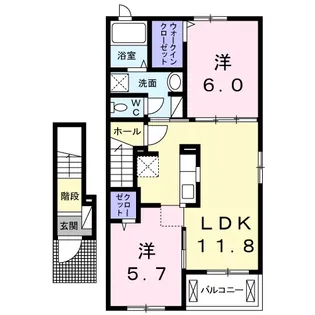 フィールドヒルズA【2階】の間取り