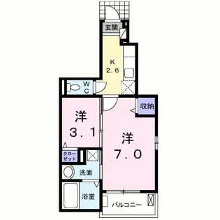 アルコバレーノⅠ【1階】の間取り