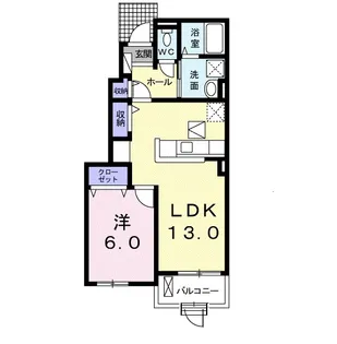 プラシード・ジョーナン【1階】の間取り