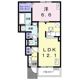 パーシモン ドゥ【1階】の間取り