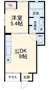グラシアスA【1階】の間取り