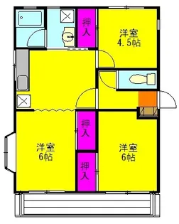 ローレルハイツ原口【202号室】の間取り