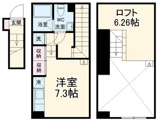 アーブルフレールB棟【205号室】の間取り