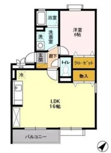 サバーブトリプルII II【1階】の間取り