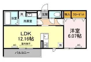 プリメーロ山七【302号室】の間取り