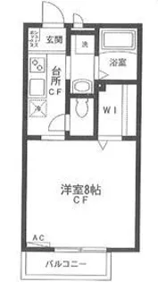 ワンズ イースト【2階】の間取り
