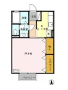 マロングレイス A【101号室】の間取り