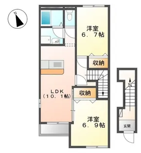Honesty(オネスティ)【2階】の間取り