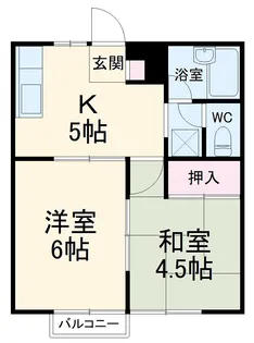 コーポマルマB【2階】の間取り