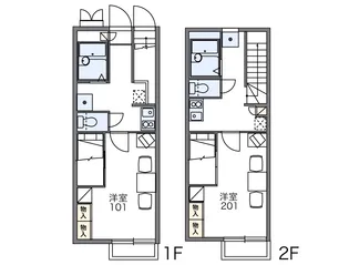 レオパレスSUNRISE【103号室】の間取り
