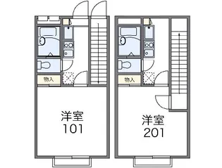 レオパレス鶴間アイリスⅡ【2階】の間取り