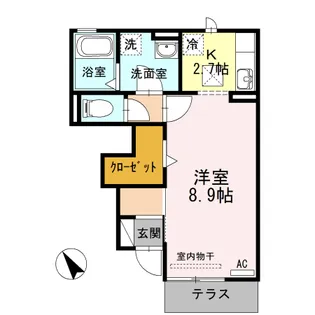 プリンス大友【1階】の間取り