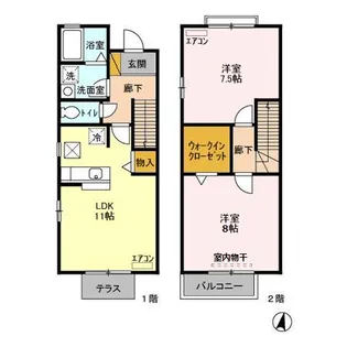 メゾンローズ【101号室】の間取り