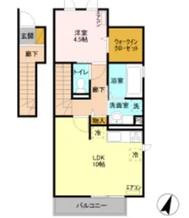 トレ・リザイア C【2階】の間取り