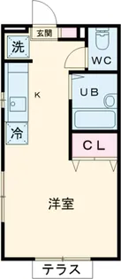 サーフィス【101号室】の間取り