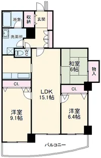 ザ・シーン城北アストロタワー【1406号室】の間取り