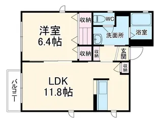 アドラブール【201号室】の間取り