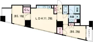 プラウドフラット西早稲田【8階】の間取り