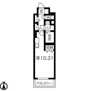 ラミューズ宇都宮【6階】の間取り