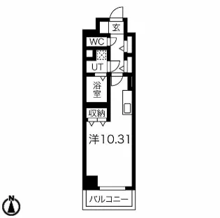 ラミューズ宇都宮【9階】の間取り