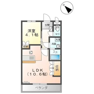 グランピュア【1階】の間取り