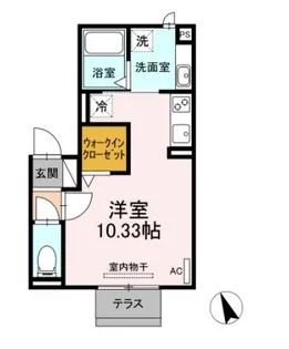 ヴィレッタ岡崎【101号室】の間取り