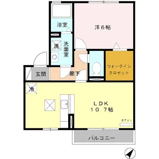 パークサイド・リラD【101号室】の間取り