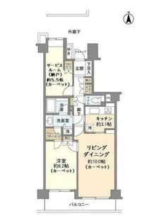 パーク・ハイム雪が谷【4階】の間取り