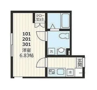 アドヴァンスTT 2号館【3階】の間取り