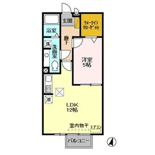 クレールセゾン A【1階】の間取り