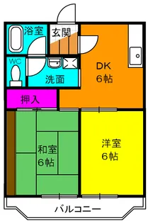 ウイング高丘Ⅳ【403号室】の間取り