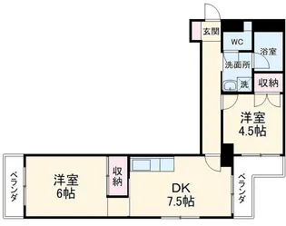 レヴァンテ岐阜【2階】の間取り