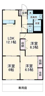 シャングリラ弐番館【1階】の間取り