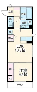 La Maison 上野坂【101号室】の間取り