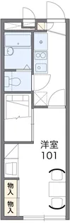 レオパレスロンシャンハイツ【105号室】の間取り