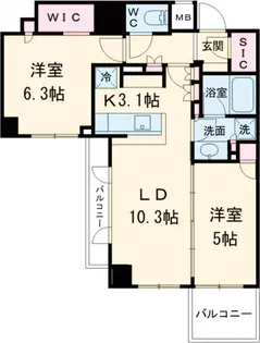 グランツオーベル中野【4階】の間取り