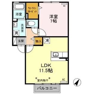 フローラルコート【2階】の間取り