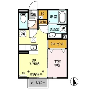 フレンドリヴ【1階】の間取り