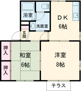サンハイツS A【1階】の間取り